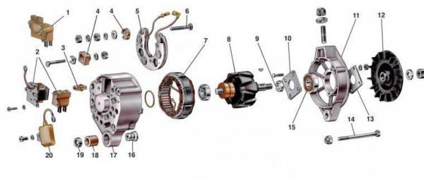 Сборка электрогенератора ВАЗ
