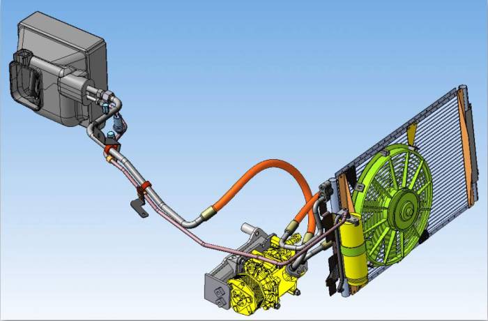 Система кондиционирования на авто Схема охладителя