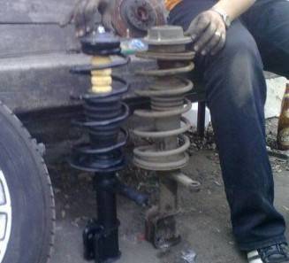 Производим тюнинг передней стойки ваз 2114