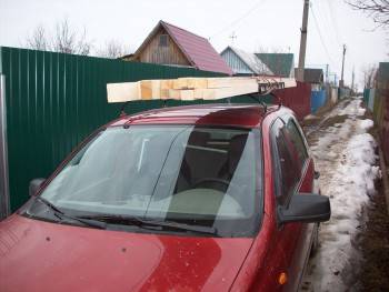 Перевозим груз на крыше лада калина