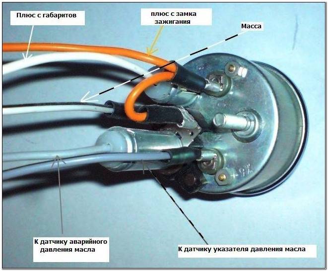 Установка указателя давления масла Установка агрегата